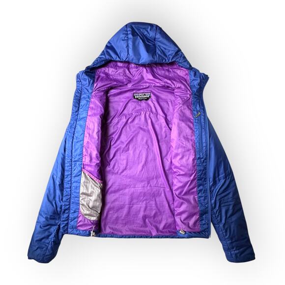 Vintage 2000 Patagonia Micro Puff Quilted Hooded Jacket Size M, Blue 83987 - Picture 3 of 14